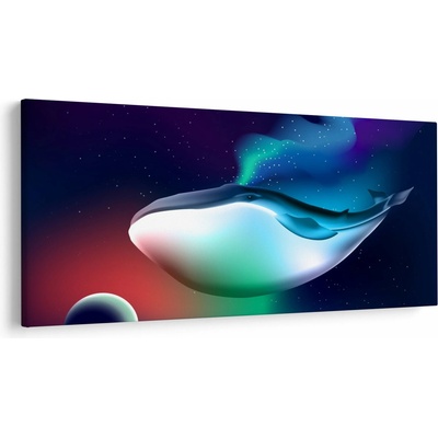 Obraz - Vesmírna veľryba, jednodielne 200x100 cm