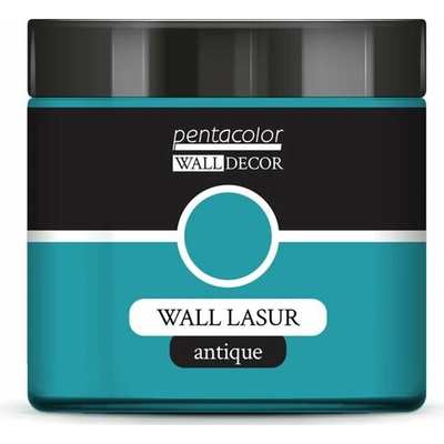 Pentart Wall Decor lazúra s antickým efektom 500 ml Patinová modrá