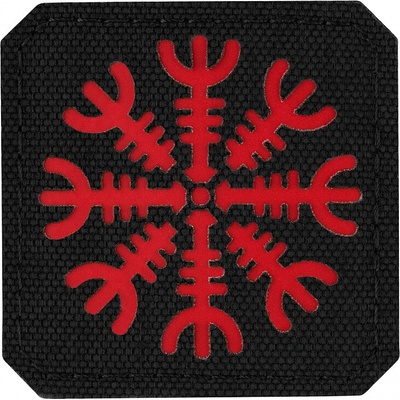 Nášivka M-Tac Helm of Terror - čierna-červená