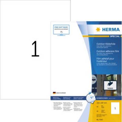 Herma 9543 etikety (A4) 210 x 297 mm polyethilenová fólie biela, 40 ks extra silné