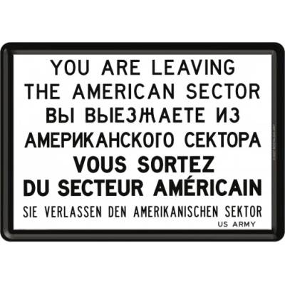 Nostalgic-Art Plechová pohlednice - You are Leaving the American Sector