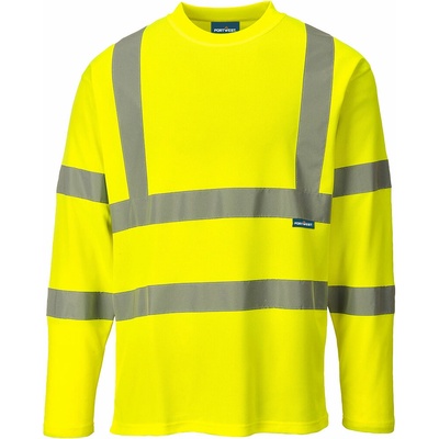 Portwest S278 Bavlnené polo-tričko Hi-Vis Comfort L/S žltá 4XL
