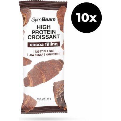 GymBeam Proteínový croissant s kakaovou náplňou 10 x 50 g