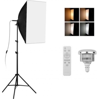 Fotověci Foto Lampa Studio 1X LED Softbox Světlo + 1X Stativ + 1X Dálkový Ovladač 7500lm! – Hledejceny.cz