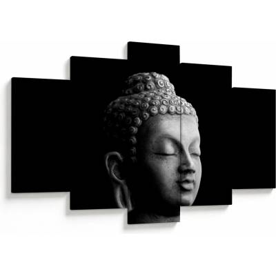 Obraz - Budha, portrét, päťdielne 150x105 cm