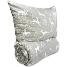 Brotex flanel obliečky Escama grey 140x220 70x90