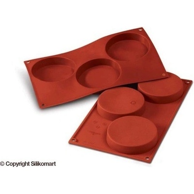 Silikomart Silikonová forma na koláče 3ks kulaté terakota silikon 10,3 cm 140 ml