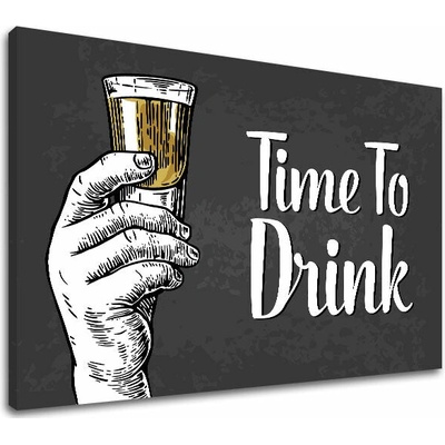Papilora Obraz na stenu s textom Time to drink - 60x90 cm
