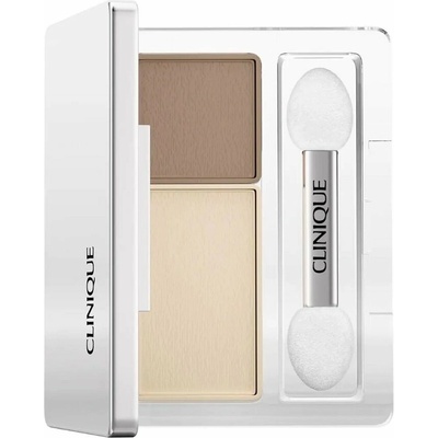 Clinique All About Shadow Duo Relaunch duo očné tiene Ivory Bisque/Bronze Satin Shimmer 1,7 g