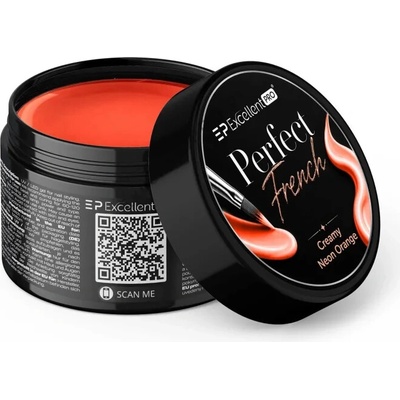 Excellent PRO Perfect French Creamy Neon Orange– gel pro francouzskou manikúru a zdobení 4g