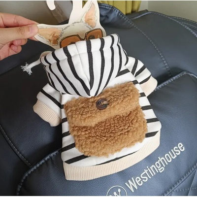 Sweatshirt Propínací Mikina pro psa Soft Cottton Striped