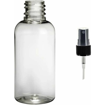 Via Plastová lahvička čirá s Černým kosmetickým rozprašovačem 50 ml