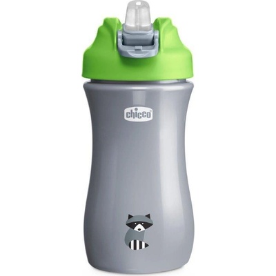 Chicco fľaša s mäkkým náustkom 350 ml zelená