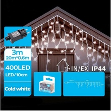 Brilagi - LED Vonkajší vianočný reťazec 400xLED/8 funkcií 23x0,6m IP44 studená biela B10303ACDD