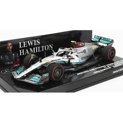 MINICHAMPS MERCEDES GP F1 W13E TEAM MERCEDES-AMG PETRONAS F1 N 44 3rd BAHRAIN GP 2022 LEWIS HAMILTON - SILVER GREEN 1:43
