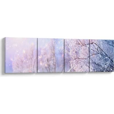 Obraz - Mrazivá zima, štvordielne 160x40 cm