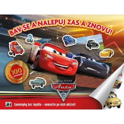 Samolepkové album Bav se a nalepuj zas a znovu Auta 3