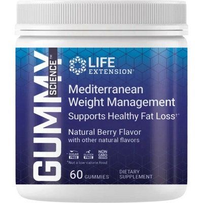 Life Extension Mediterranean Weight Management Čučoriedka 60 ks gummies 400 mg