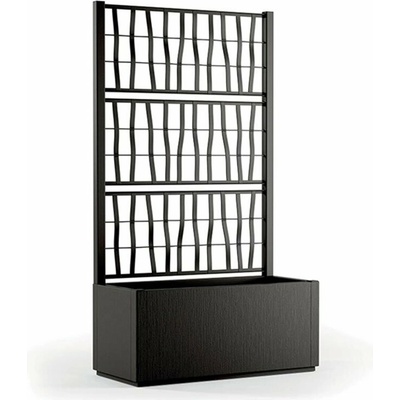 Stefanplast Květináč obdélníkový šedý 80 l plast 80x36x142 cm