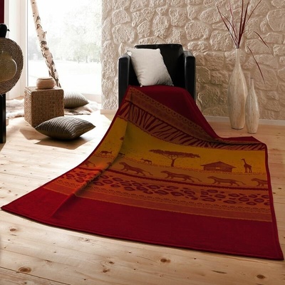 SCANquilt Deka VELURO afrika 150x200