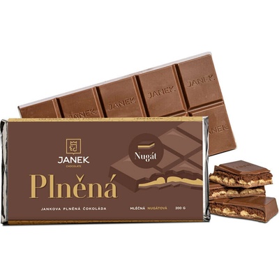 Čokoládovna Janek Jankova nugátová mléčná 200 g