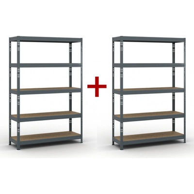 B2B Partner Policový regál 1+1 ZDARMA, 1786x1200x400 mm, nosnost 280kg 540040