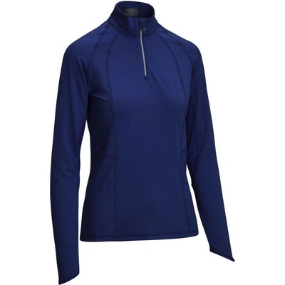 Callaway Dámske tričko Golf THERMAL LS FLEECE BACK JERSEY tmavomodré
