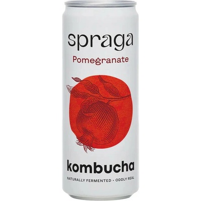 Spraga Kombucha Granátové jablko BIO fermentovaný nealkoholický nápoj 330 ml
