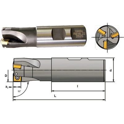 R516.22-2525 stopková fréza