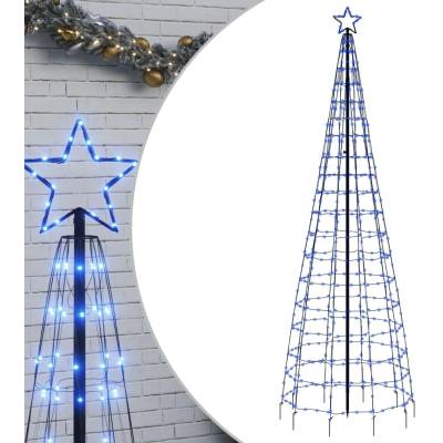 vidaXL LED vianočný stromček so zemným hČervenáom 570 LED diód modrá 300 cm