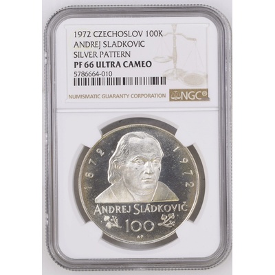 Mincovna Kremnica Československo stříbrná medaile Andrej Sládkovič 1972 PF 66 Ultra Cameo 25 g – Hledejceny.cz