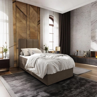 Textilomanie Meralis boxspring hnědá matrace Bonell pružinová Cosmic 800