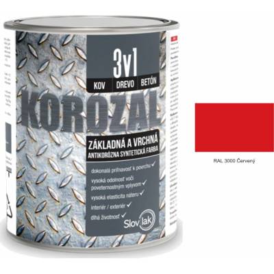 Korozal 3 v 1 RAL3000 červená 0,75L