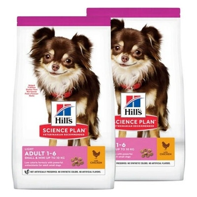 Hill's Science Plan Adult Light Small Mini Chicken 2 x 6 kg