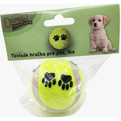 Surtep Animals Tenisák Paw hračka pro psa 6.4 cm/65g 1 ks Žlutá