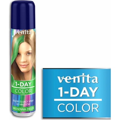 1-day Color barevný spray na vlasy zelená 50 ml
