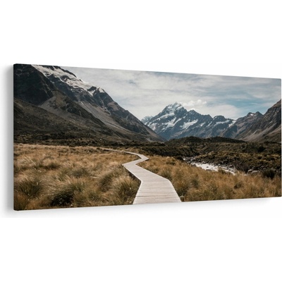 Obraz - Chodník v údolí hory Mt. Cook, jednodielne 250x125 cm