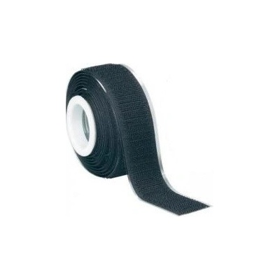 Suchý zip černý samolepící, háček, 20 mm