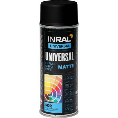 TEGRA INRAL univerzálny email v spreji 400 ml – matná čierna (RAL 9005)