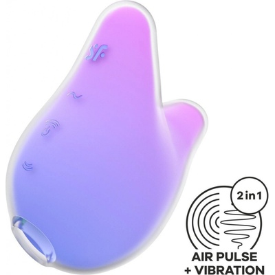 Satisfyer s tlakovými vlnami Mermaid Vibes Violet Pink stimulátor klitorisu a přikládací
