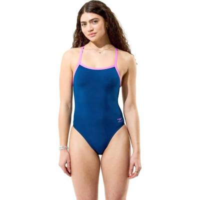 Speedo Solid Turnback Denim Teal