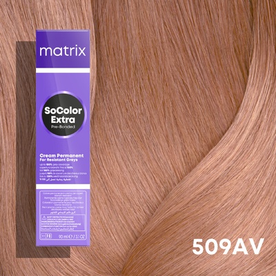 Matrix SoColor Pre-Bonded Permanent Extra Coverage Hair Color 509AV Very Light Blonde Ash Violet 90 ml