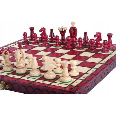 ŠACHY KRÁLOVSKÉ STŘEDNÍ (35x35cm) višeň Sunrise Chess & Games