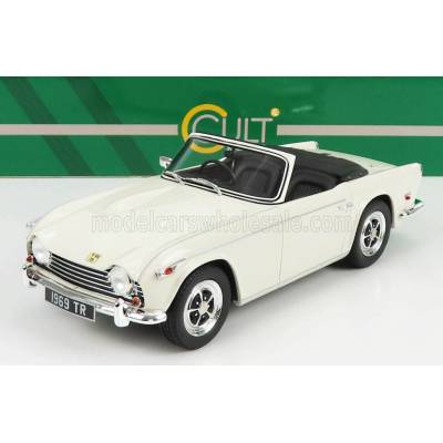 CULT SCALE MODELS TRIUMPH TR5 SPIDER 1967 WHITE 1:18