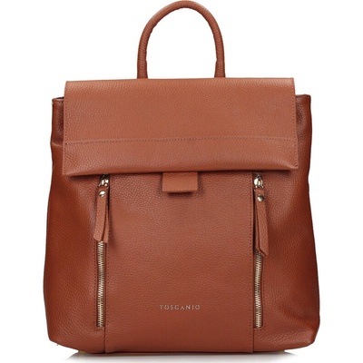 Vera Toscanio Dámsky kožený batoh Karen camel 9,5l