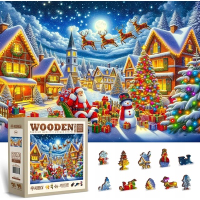 WOODEN CITY Dřevěné Santova sváteční cesta 1010 dílků