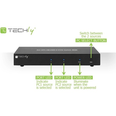 TECHly IDATA-DP-KVM2