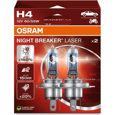 Osram Night Breaker Laser H4 P43t 12V 60/55W 2 ks 64193NL-2HB – Hledejceny.cz