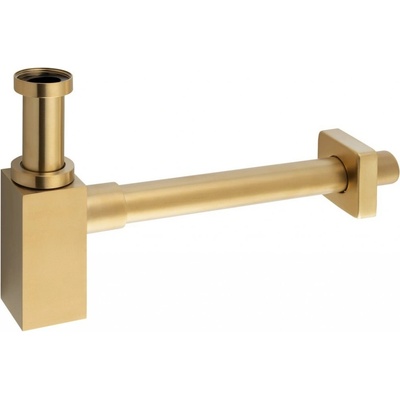 SAPHO Umyvadlový sifon 5/4", odpad 32, hranatý, zlato mat SI419