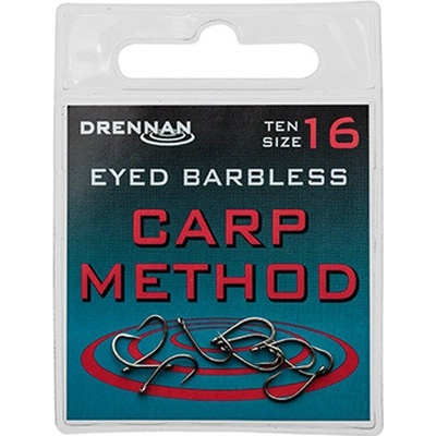 Drennan bez Protihrotu Eyed Carp Method Barbless vel.18 10 ks